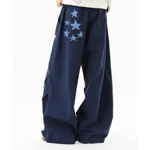 パンツ スターパッチワークワイドパンツ メンズ レディース
