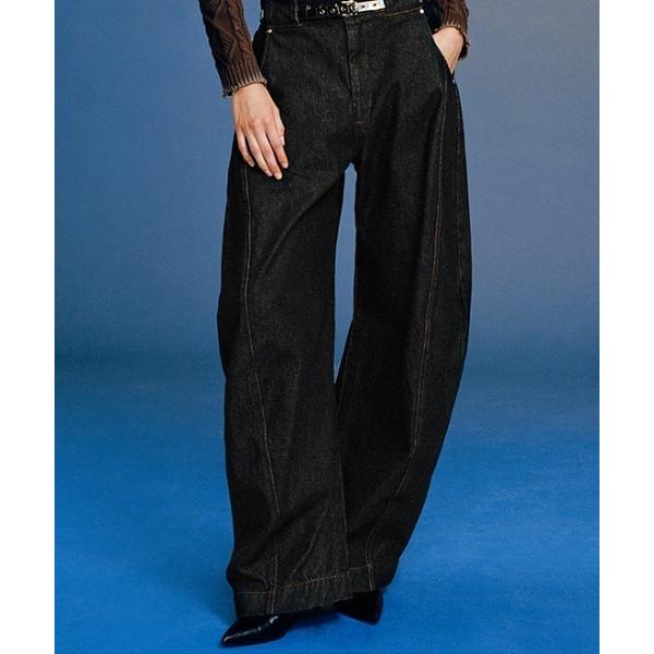 ジーンズ インディゴステッチワイドデニム メンズ レディース