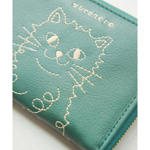 財布 猫 長財布 レディース 本革 L字 スリム 薄マチ 日本製 ズッケロ 55521 レディース
