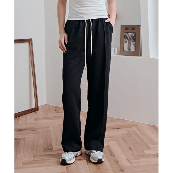 スウェットパンツ ジャージ リラックス感と美シルエットを両立した ウエスト ドロスト イージー ワイ...