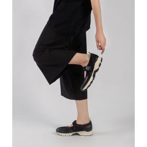 スニーカー 「本革/軽量/170g」ストラップ付きメッシュスニーカー レディース