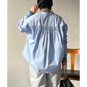 ブラウス シャツ バックギャザーシャツ レディース