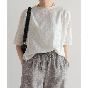 tシャツ ダイヤレース切替　レイヤードプルオーバー レディース