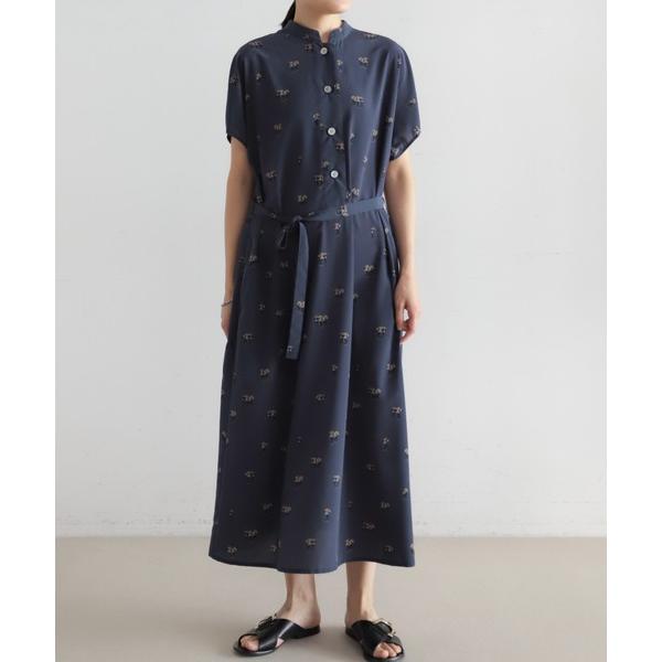 ワンピース 「予約」マリアッチプリント　スタンドネックワンピース