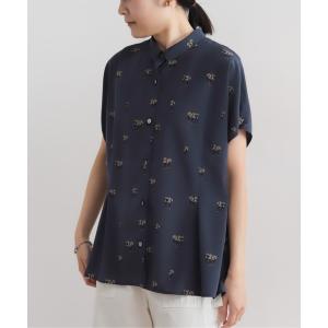 ブラウス シャツ 「予約」マリアッチプリント　小衿シャツ レディース