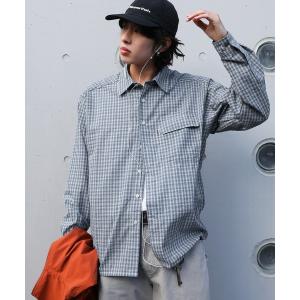 シャツ ミニチェック長袖シャツ メンズ レディース