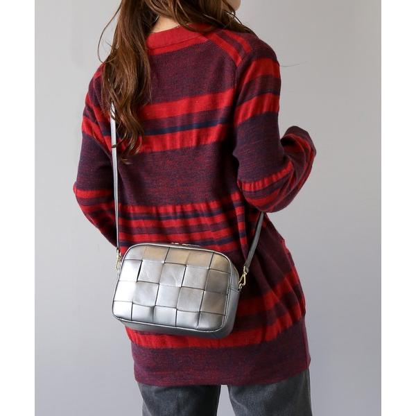 ショルダーバッグ バッグ 「mieno」イタリアンシープスキンメッシュ ショルダーバッグ レディース