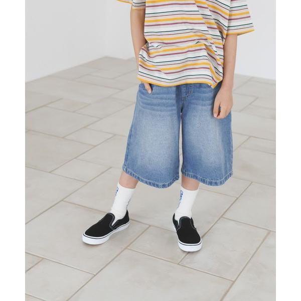 ワイドパンツ ハーフパンツ パンツ 短パン 「トレンドのストリートコーデに」バギーハーフデニムパンツ...