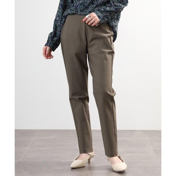 スラックス パンツ Abanicos ハイテンショントリコット スリムパンツ レディース