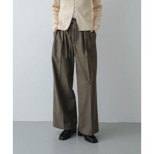 スラックス パンツ コードベルトスラックス レディース