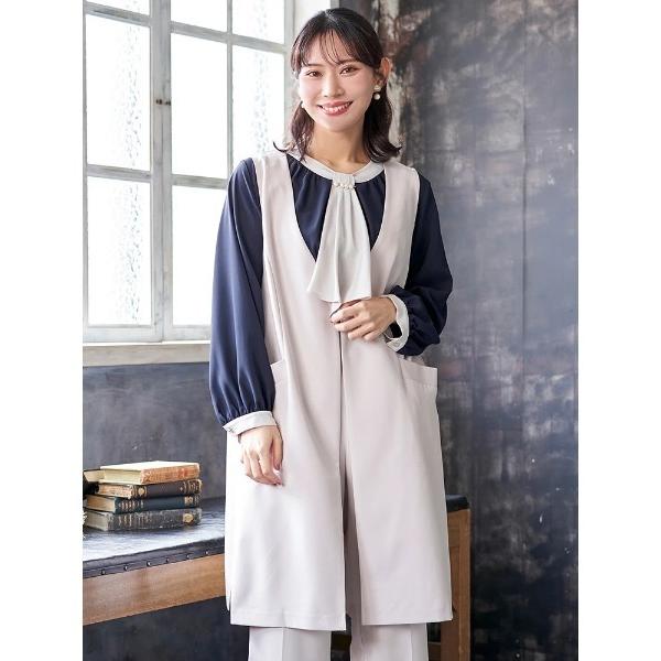 uvカット ベスト ジレ 「大きいサイズ」「マルチストレッチ」ロングジレジャケット(セットアップ可)...