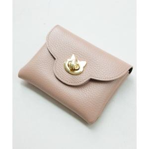 財布 猫 財布 カードケース ポーチ イタリアンレザー 本革 ズッケロ 55518 レディース