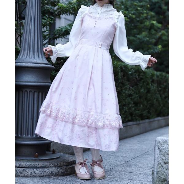 ワンピース 桜レース×桜柄キャミワンピース