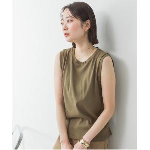 タンクトップ ノースリーブ M-4L ラウンドネックノースリーブトップス レディース