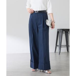 パンツ ロールアップワイドパンツ レディース