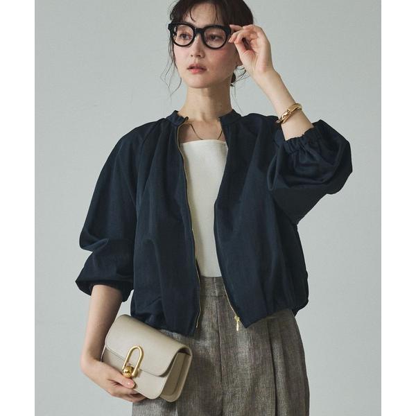 ブルゾン アウター 「撥水ナイロン使用」ナイロンドレープブルゾン/春服/夏服/オフィスカジュアル レ...