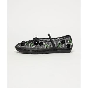 バレエシューズ パンプス 「SY」 フラワーメッシュチャイナ フラット20↑｜ZOZOTOWN Yahoo!店