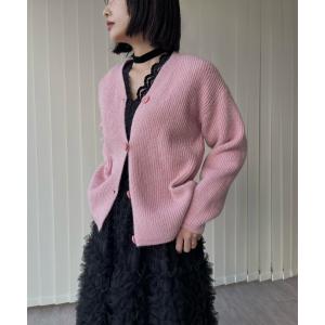 カーディガン Ribbed Cardigan レディース