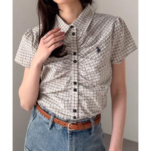 ブラウス シャツ RANAN/solleim別注「U.S.POLO ASSN.」シャーリングシャツ レディース