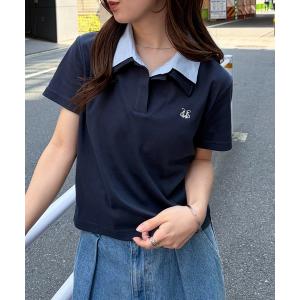 ポロシャツ ポロ レイヤード襟付きカットソー レディース