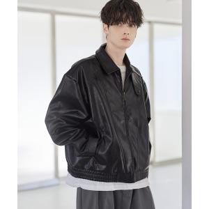 ブルゾン アウター PUレザーダブルジップショートブルゾン メンズ レディース