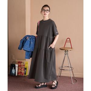 ワンピース 限定展開 Champion × FREAK'S STORE/チャンピオン 別注 ティアード 切り替え ワンピース