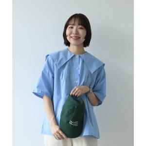 ブラウス シャツ 半袖 タイプライター セーラーカラーブラウス レディース