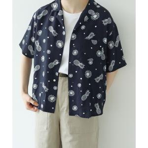 ブラウス シャツ パイナップルひまわりプリント アロハシャツ(セットアップ対応) レディース