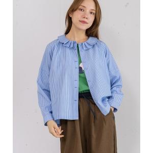 ブラウス シャツ タック衿ボックスシャツ レディース