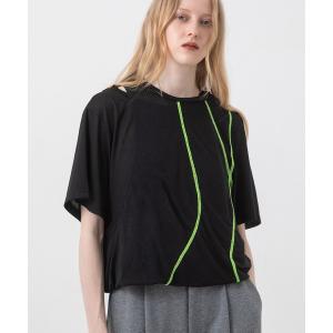 tシャツ 半袖 レイヤードツイストデザインＴシャツ レディース