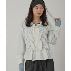 ブラウス シャツ gather design long sleeve blouse / ギャザーデザインブラウス レディース