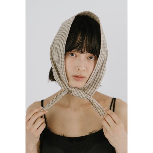 スカーフ バンダナ チェックトライアングルスカーフ レディース