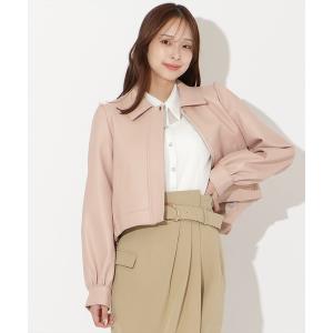 ブルゾン アウター フェイクレザーブルゾン レディース