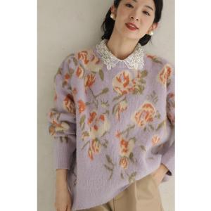 「CAWAII」 長袖ニット FREE パープル レディース