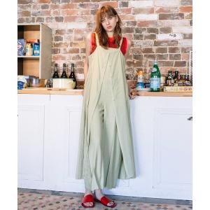 サロペット オーバーオール レイヤードサロペットパンツ レディース