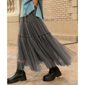 「titivate」 フレアスカート S グレー レディース