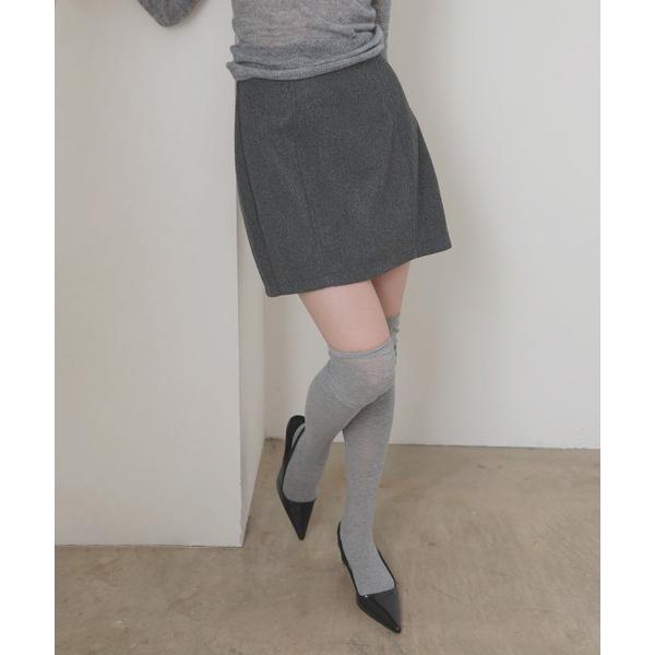 「LIAN」 ミニスカート FREE チャコールグレー レディース
