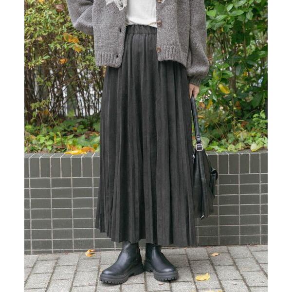 「ITEMS URBANRESEARCH」 プリーツスカート FREE ブラック レディース