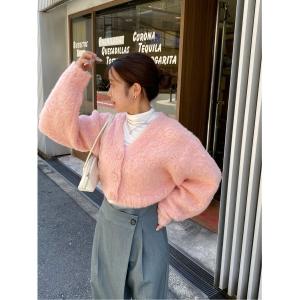 「titivate」 ニットカーディガン FREE ピンク レディース