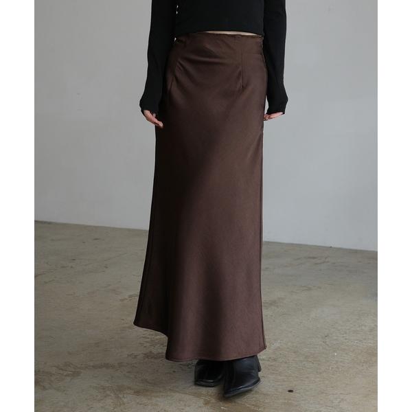 「INTER FACTORY」 ロングスカート SMALL ブラウン レディース