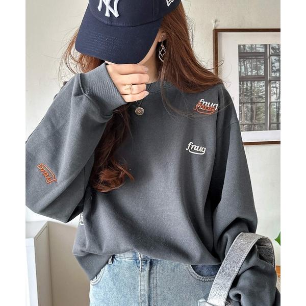 「Java」 スウェットカットソー X-LARGE チャコール レディース