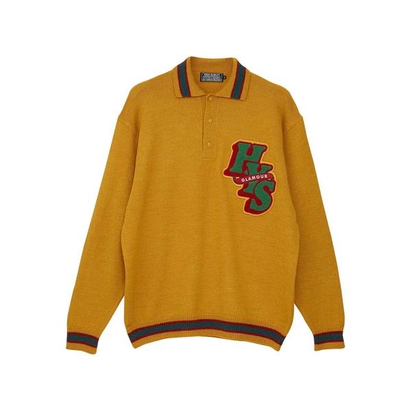 「HYSTERIC GLAMOUR」 長袖ニット MEDIUM イエロー メンズ