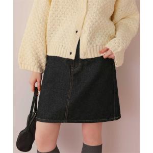 「titivate」 デニムスカート L ブラック レディース