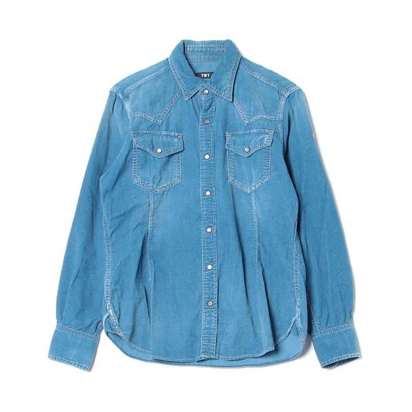 「TMT」 長袖シャツ SMALL インディゴブルー メンズ