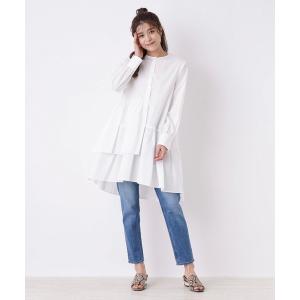 「en recre」 長袖ブラウス 2 オフホワイト レディース