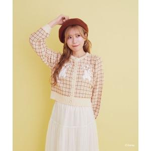 カーディガン ミッキー/フレンズ/ミックスニットカーディガン レディース