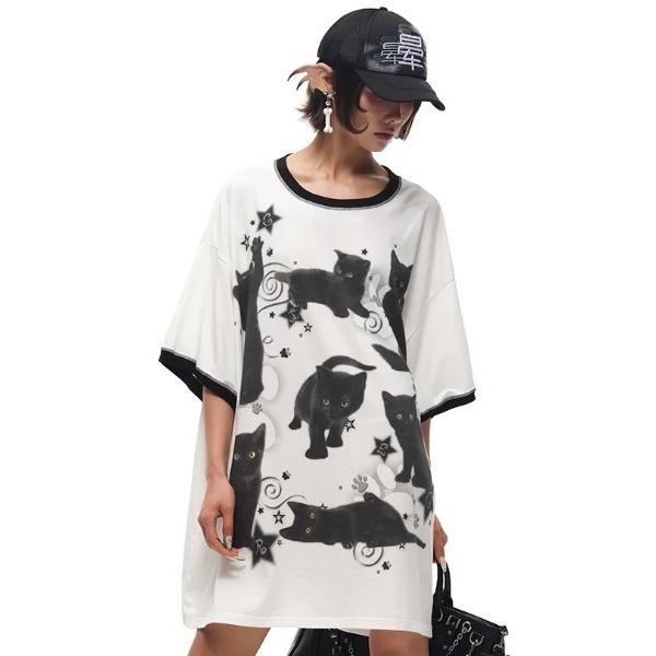 tシャツ CFIERCE/フィアス/MAGIC KITTY OVERSIZED T-SHIRTS レ...