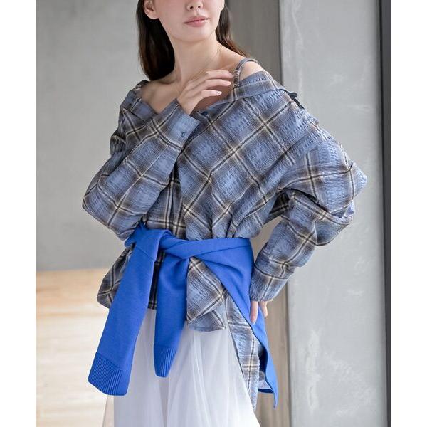 ブラウス シャツ ワッフルチェック２ＷＡＹシャツ レディース