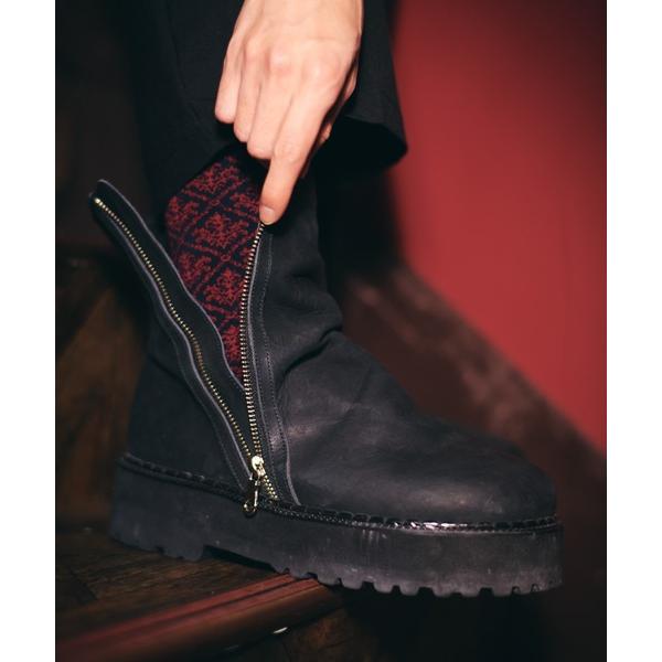 ブーツ Drape Leather Boots / ドレープレザーブーツ メンズ レディース