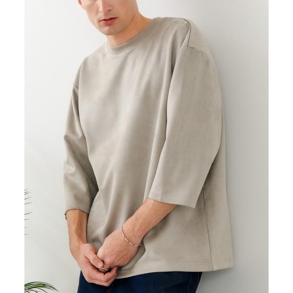 tシャツ 「BLUE STANDARD/ブルースタンダード」スエードライク オーバーサイズ7分袖Tシ...